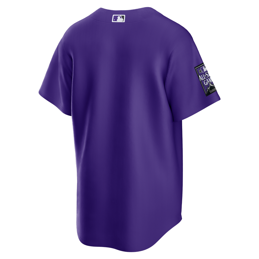 Colorado Rockies Purple Alternate men's jersey back
