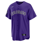 Colorado Rockies Purple Alternate men's jersey front and back