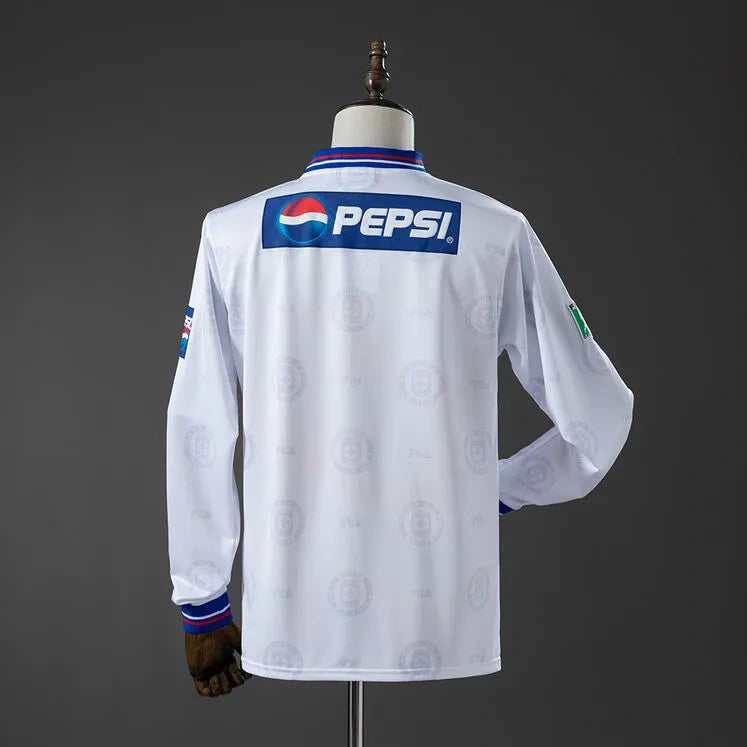 Cruz Azul 1998 Away Long Sleeve Retro Jersey – back view