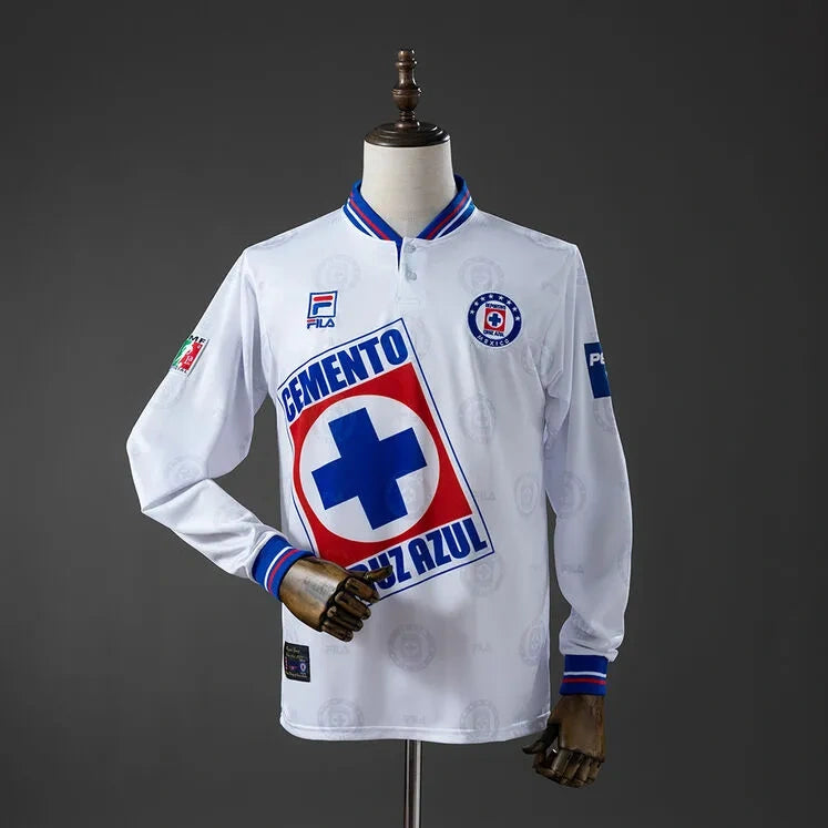 Cruz Azul 1998 Away Long Sleeve Retro Jersey – front view
