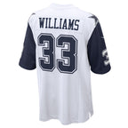 GoalStyle Dallas Cowboys White jersey Javonte Williams #23 back