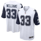 GoalStyle Dallas Cowboys White jersey Javonte Williams #23 front back
