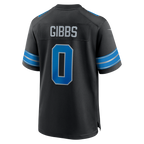 GoalStyle Detroit Lions Black 2nd Alternate NFL jersey, Jahmyr Gibbs #0, back view
