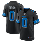 GoalStyle Detroit Lions Black 2nd Alternate NFL jersey, Jahmyr Gibbs #0, front and back view