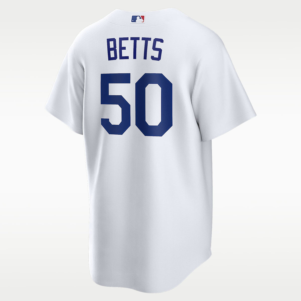 Los Angeles Dodgers Jersey — White Home — Mookie Betts #50 — back view