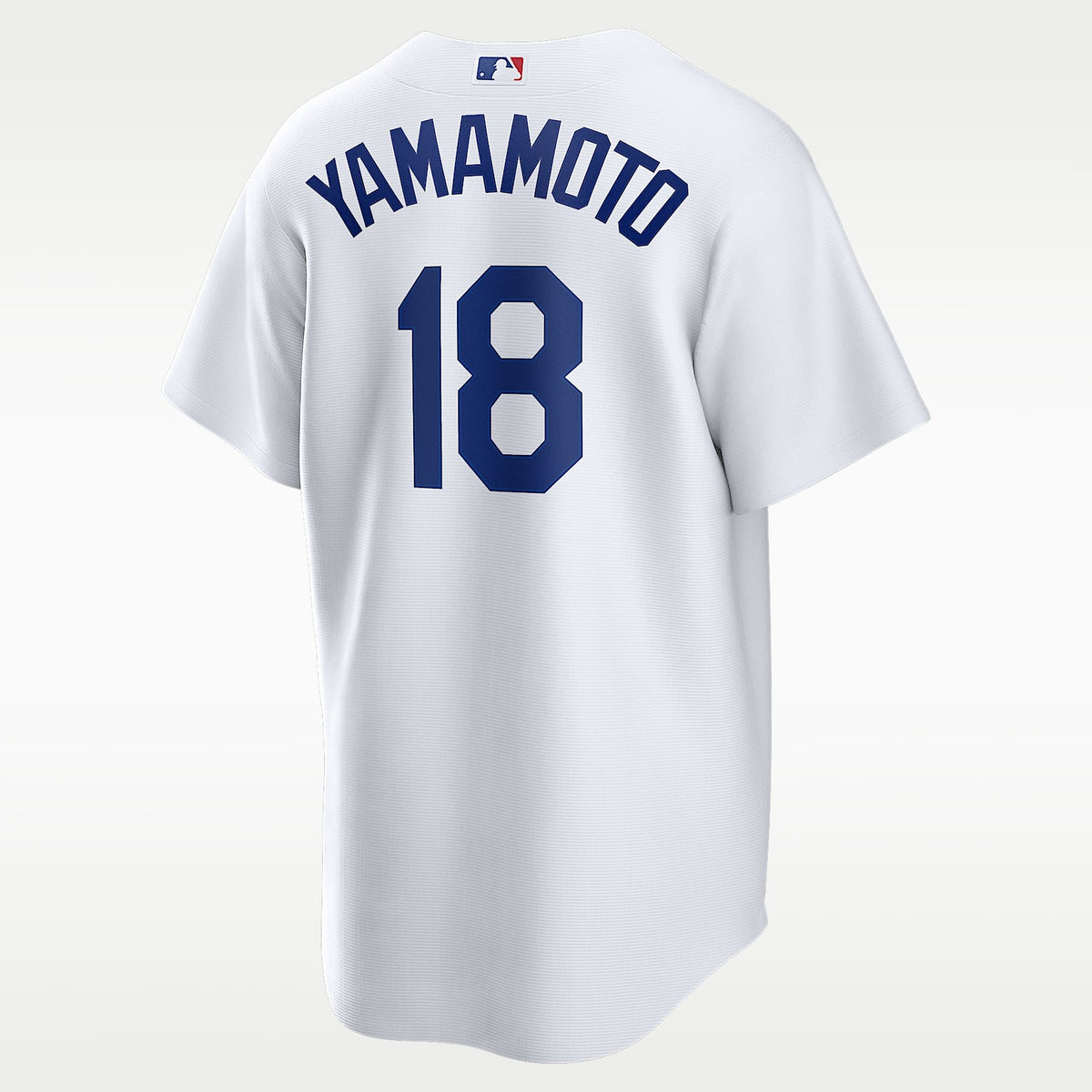 Los Angeles Dodgers Jersey — White Home — Yoshinobu Yamamoto #18 — back view