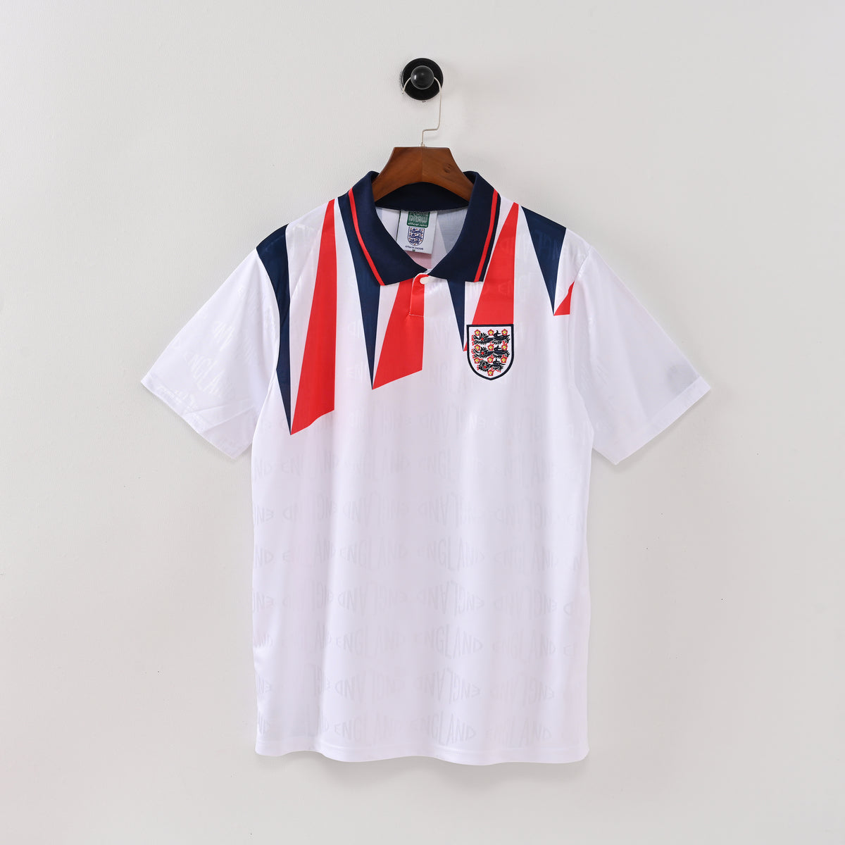 England 1992 Home Retro Jersey full front view