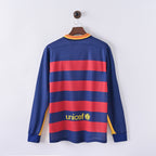 FC Barcelona 2015/16 Home Long Sleeve retro jersey — vista trasera completa