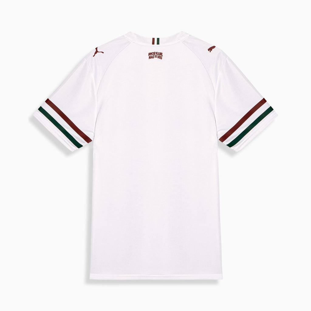 Fluminense 2026 away jersey Fan version back view in white with tricolor details