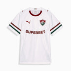 Fluminense 2026 away jersey Fan version front view in white with tricolor details