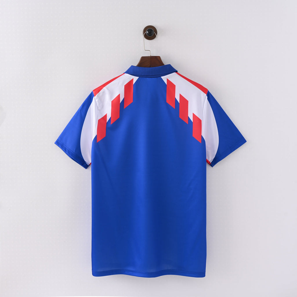 France 1988 home retro jersey, vista trasera