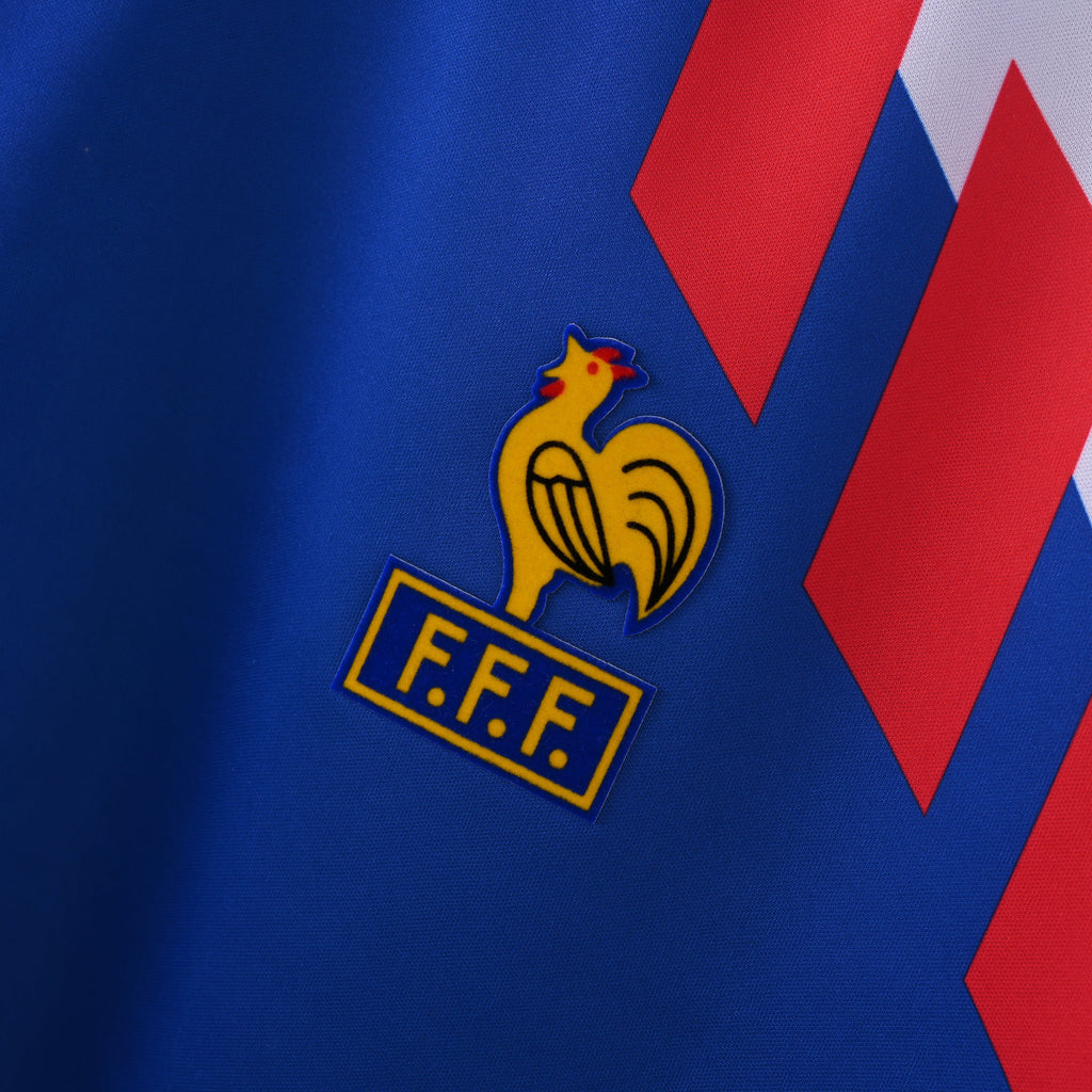 France 1988 home retro jersey, detalle del escudo