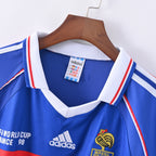 France 1998 Home Retro Jersey collar and crest detail