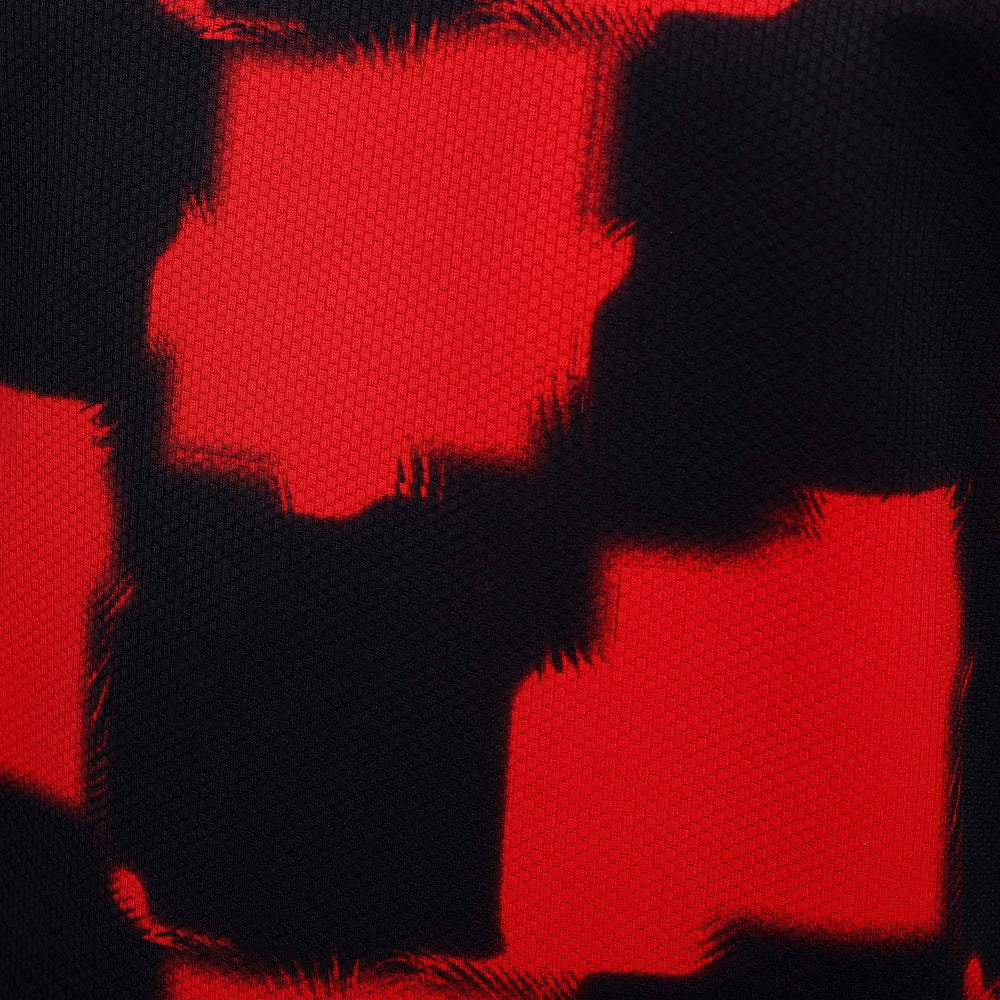 Fulham 2026/27 Away Jersey Fan Version - Red and Black Pattern Detail