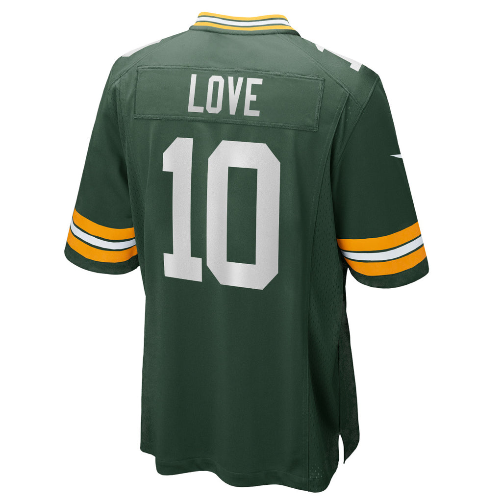 Green Bay Packers NFL jersey — Jordan Love #10 — back view