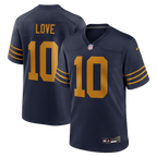 GoalStyle Green Bay Packers The 1923 Classic Navy NFL jersey, Jordan Love #10, front and back view