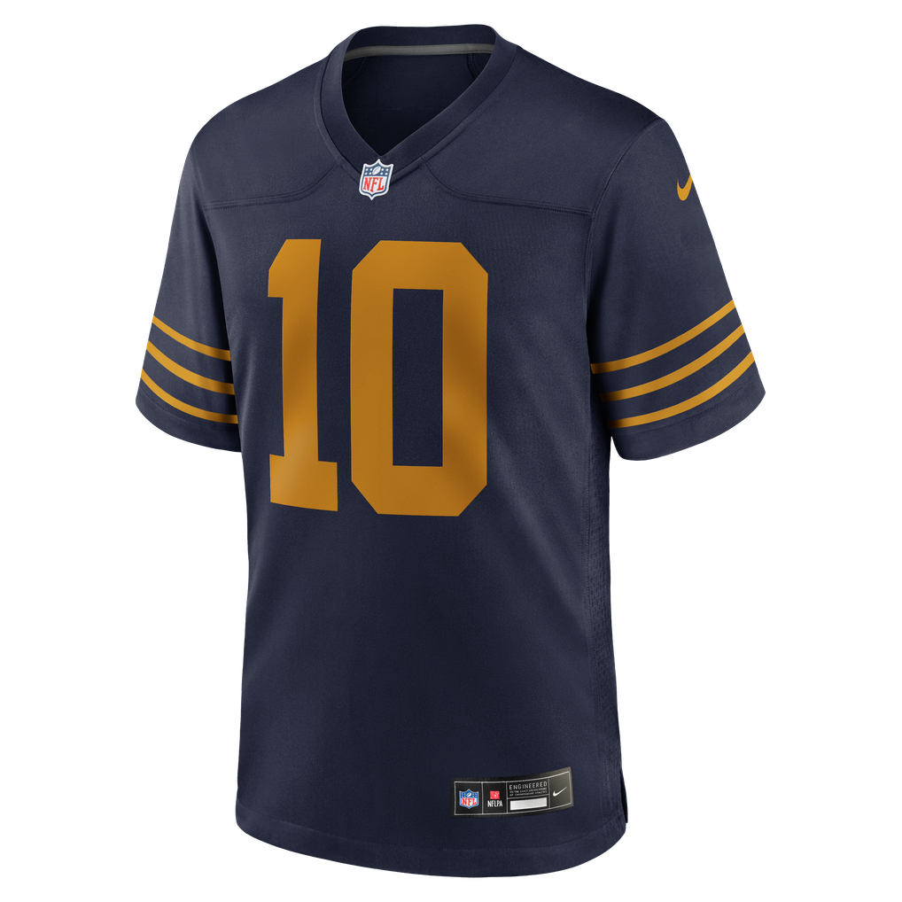 GoalStyle Green Bay Packers The 1923 Classic Navy NFL jersey, Jordan Love #10, front view