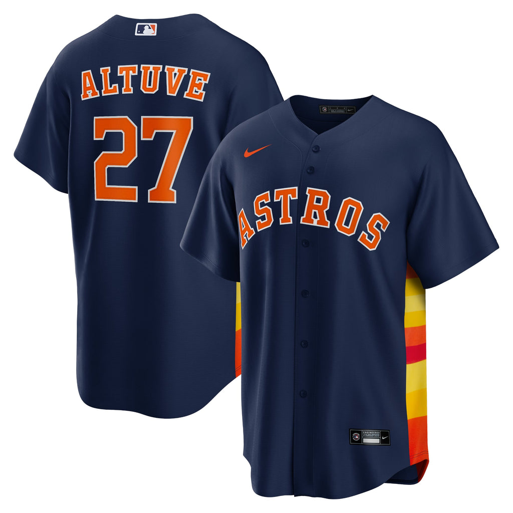 Houston Astros Jersey — Navy Alternate — back view