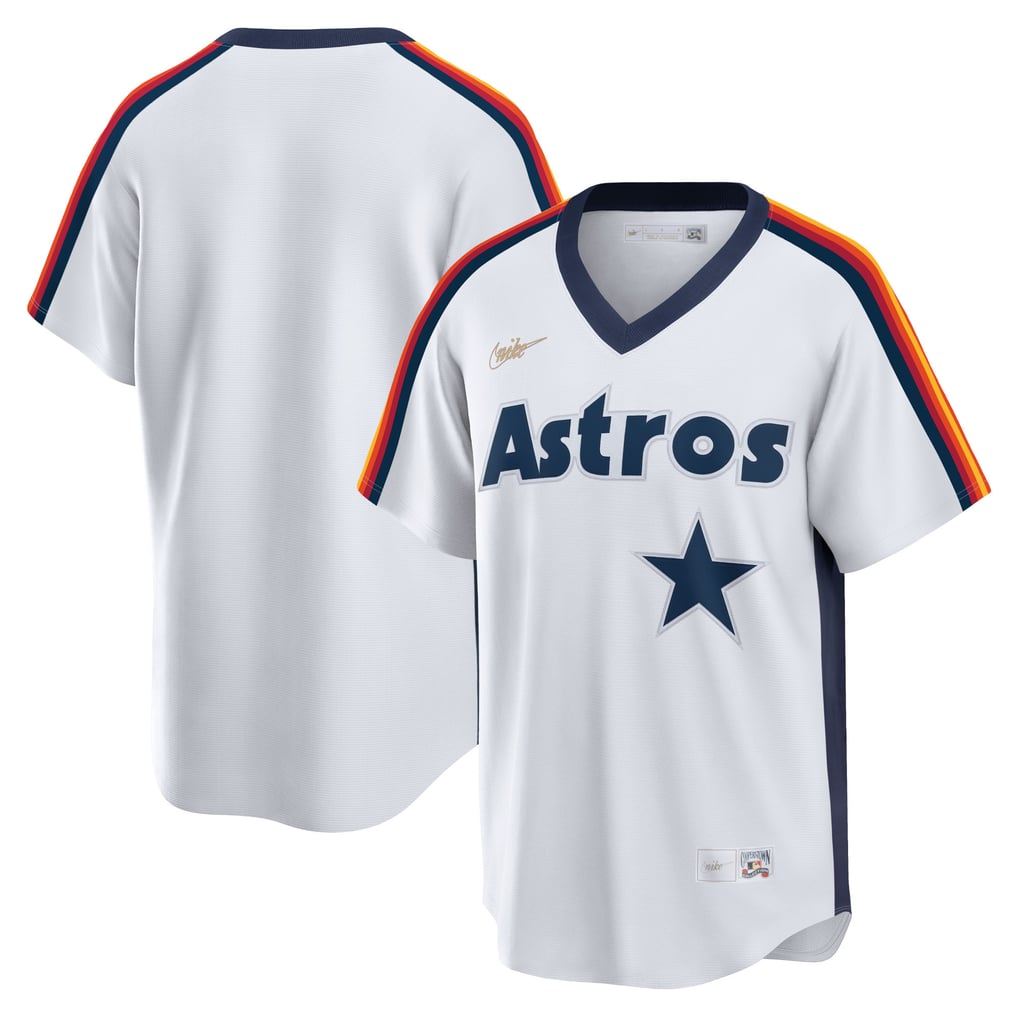 Houston Astros Jersey — Retro White Cooperstown — front view