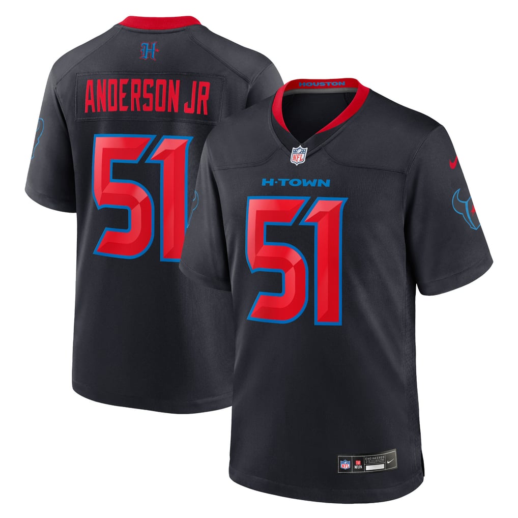 GoalStyle Houston Texans Navy jersey Will Anderson Jr. #51 front back