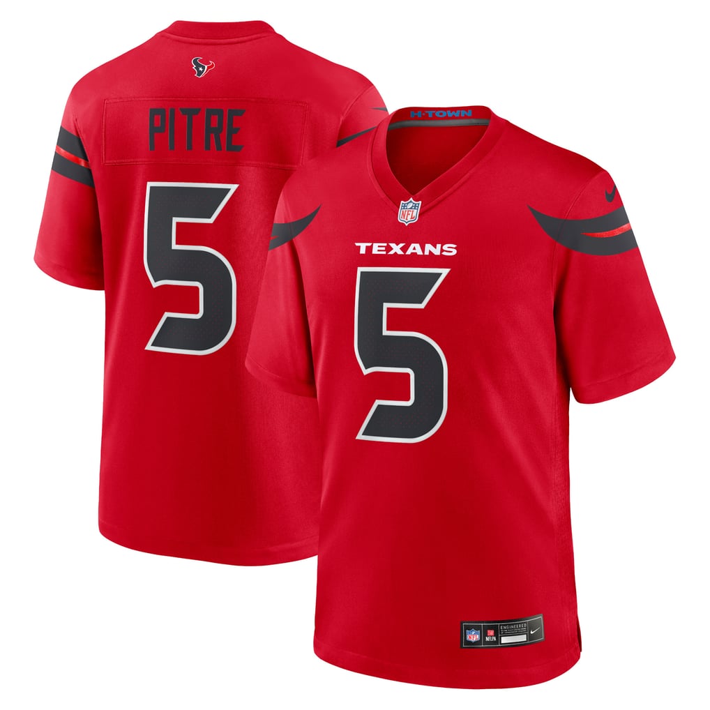 GoalStyle Houston Texans Red jersey Jalen Pitre #5 front back