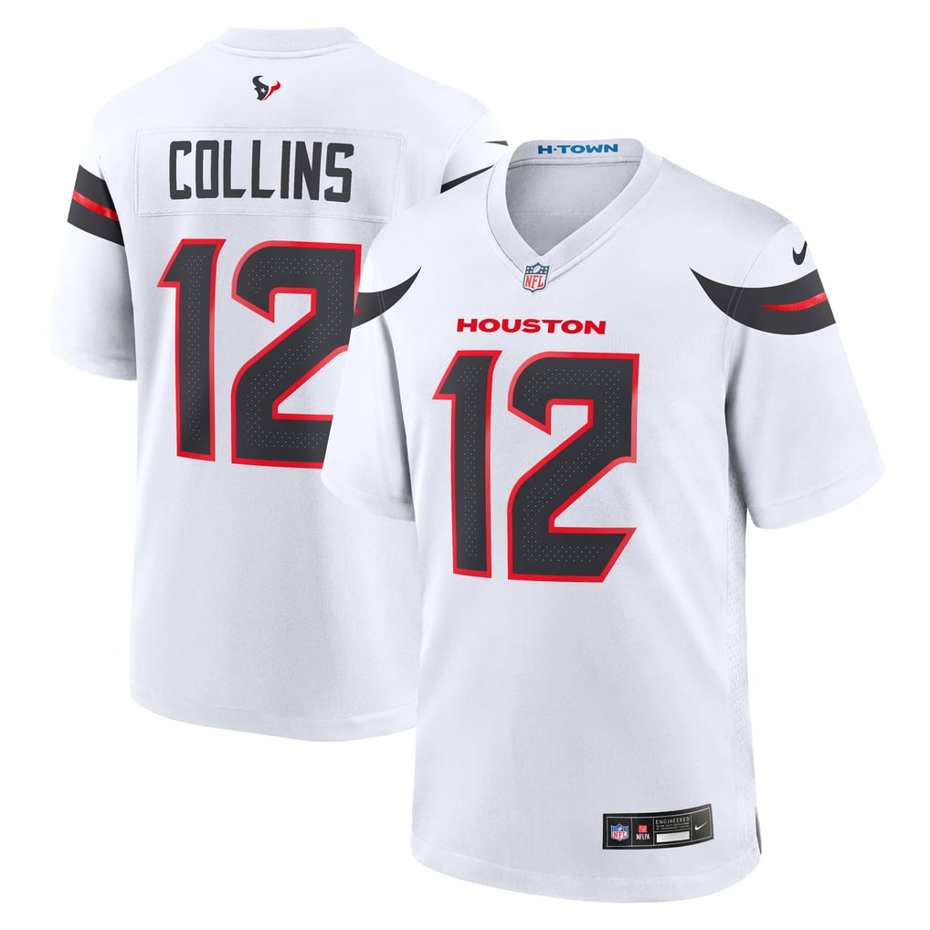 GoalStyle Houston Texans White jersey Nico Collins #12 front back