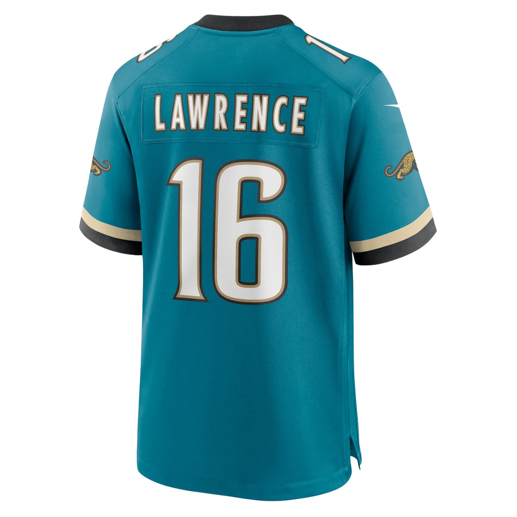 GoalStyle Jacksonville Jaguars Prowler Throwback Jersey Teal Trevor Lawrence #16 back