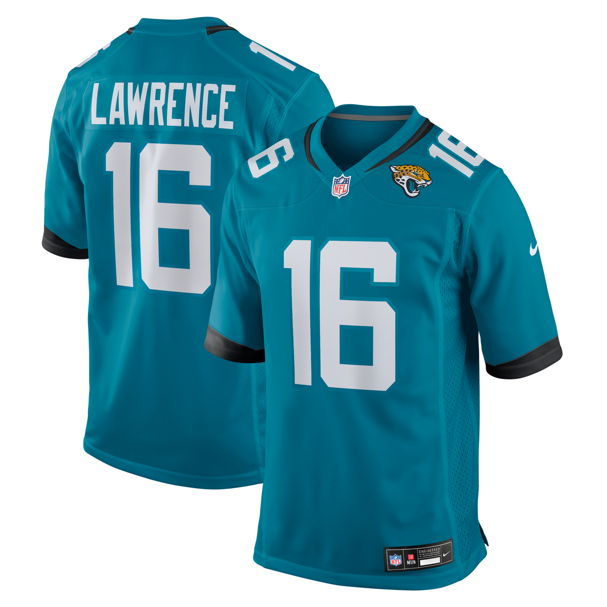 Jacksonville Jaguars NFL jersey — Trevor Lawrence #16 — front view