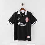 Liverpool FC 1996/97 Black Second Away Retro Jersey - front view
