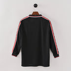 Manchester United 1998/99 Black Long Sleeve Retro Jersey back view