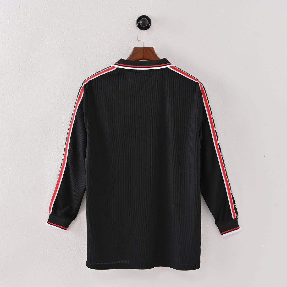 Manchester United 1998/99 Black Long Sleeve Retro Jersey back view