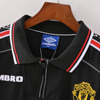 Manchester United 1998/99 Black Long Sleeve Retro Jersey detail
