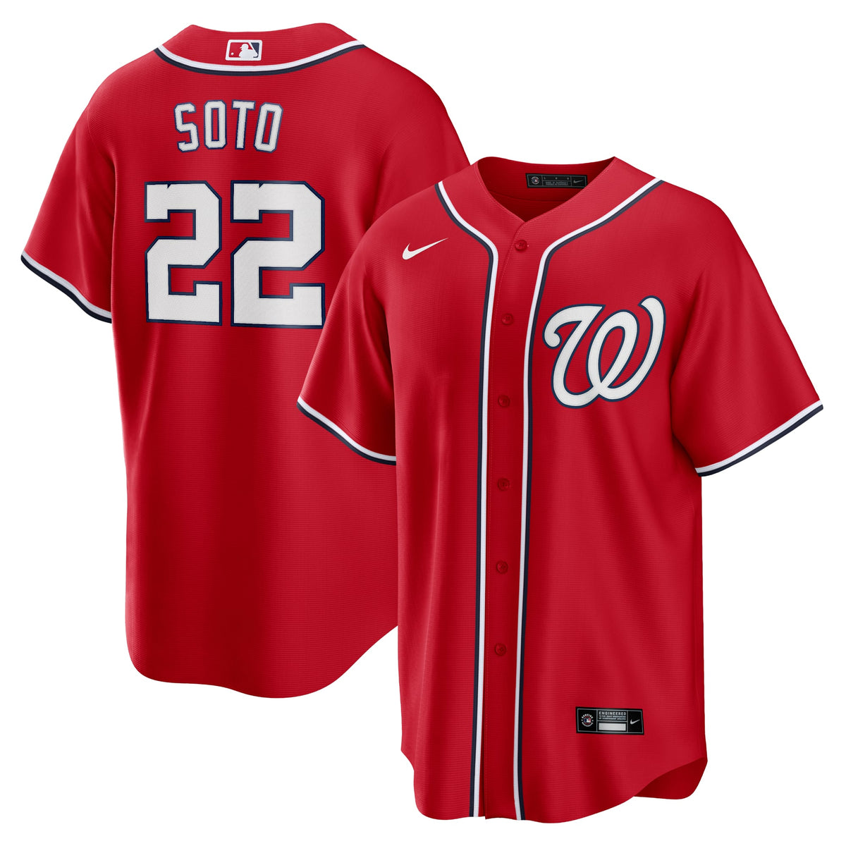 Washington Nationals Red Alternate Jersey — Juan Soto #22