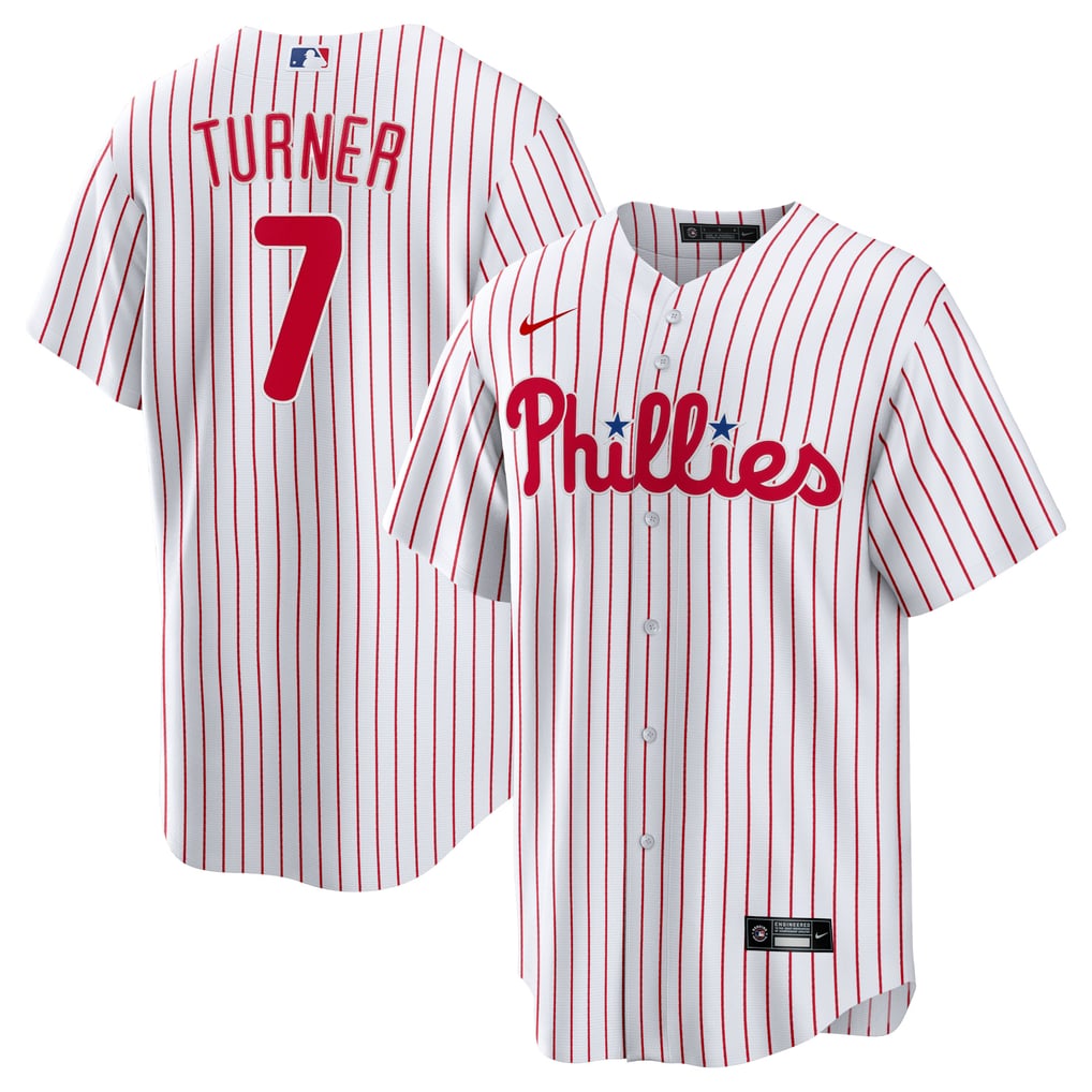 Philadelphia Phillies Jersey — White Home — Trea Turner #7
