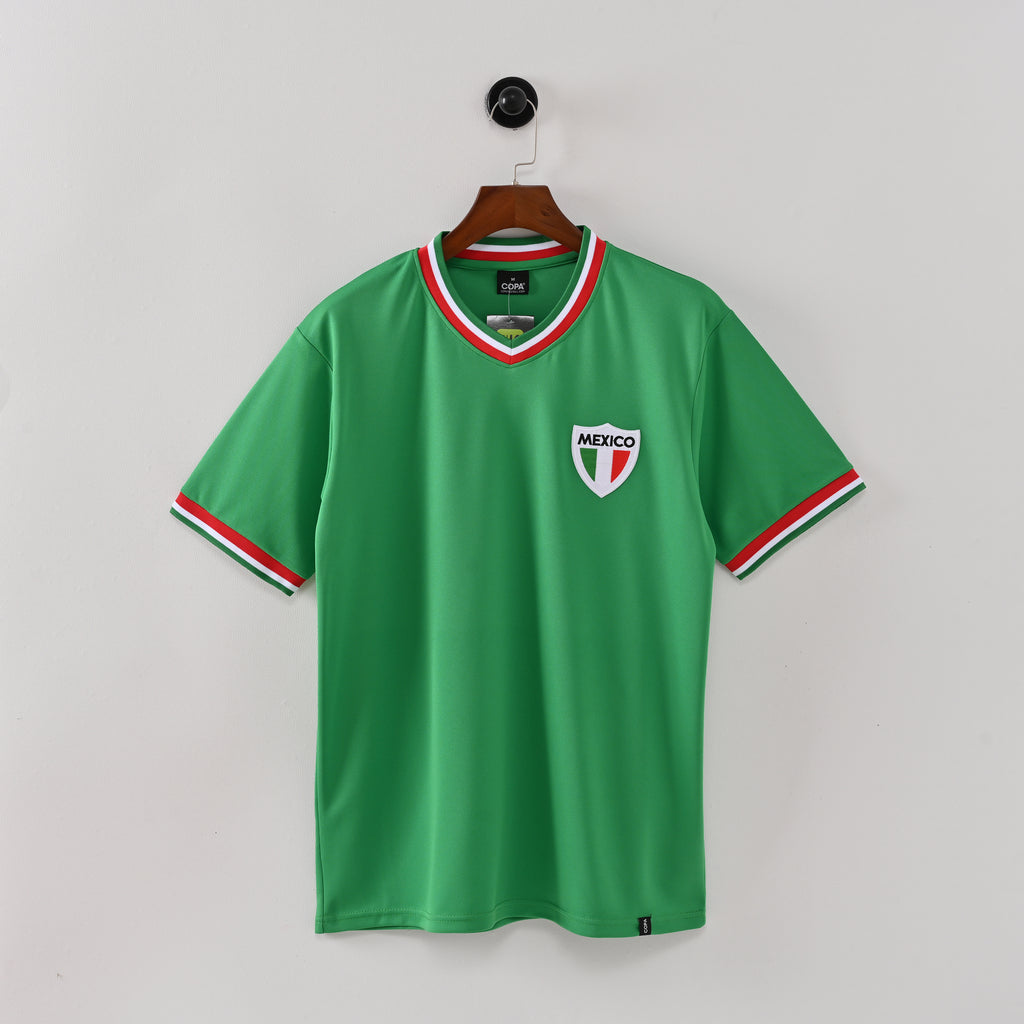 Mexico 1970 Home Retro Jersey full front view with Mexico crest