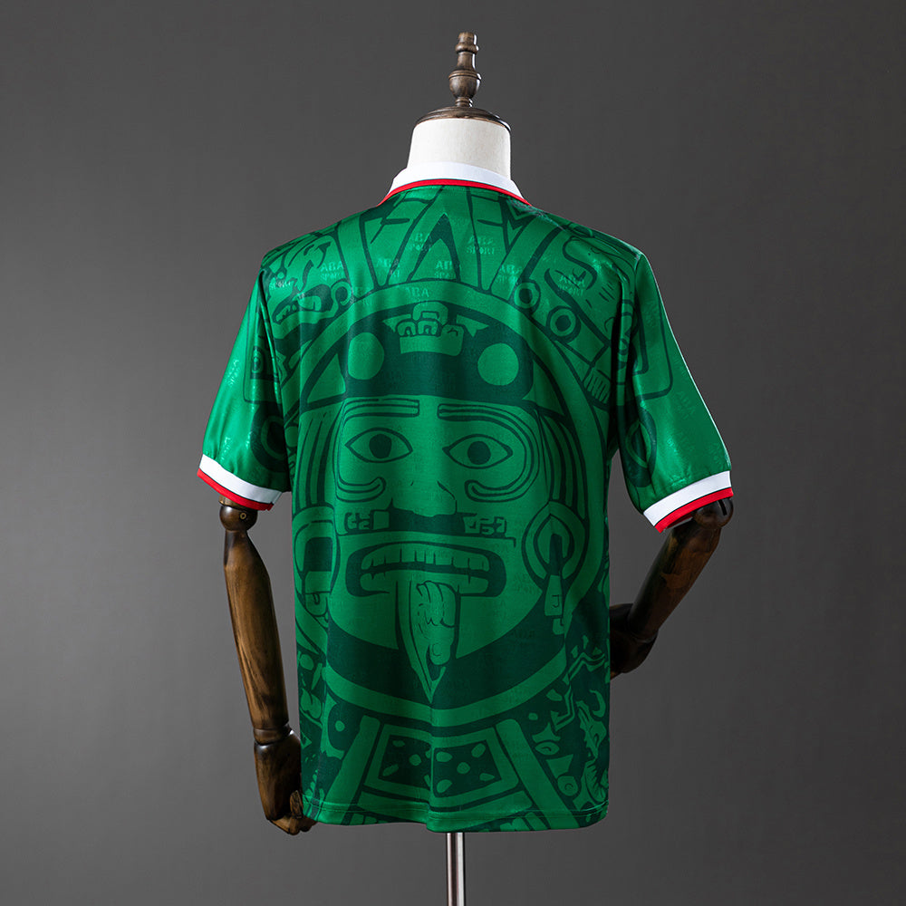 Mexico 1998 Home Retro Jersey — vista trasera (maniquí autorizado)