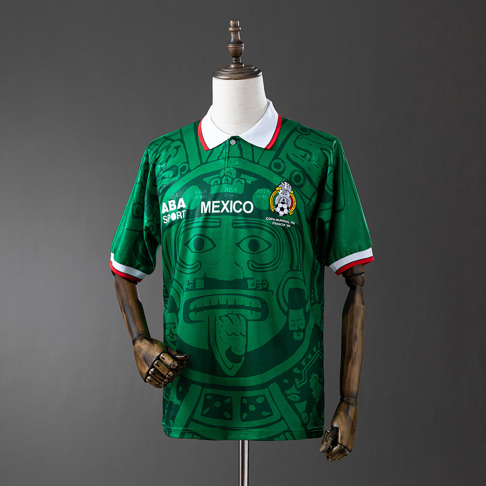 Mexico 1998 Home Retro Jersey — vista frontal (maniquí autorizado)