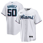 Miami Marlins Jersey — White Home — Agustín Ramírez #50 — front view