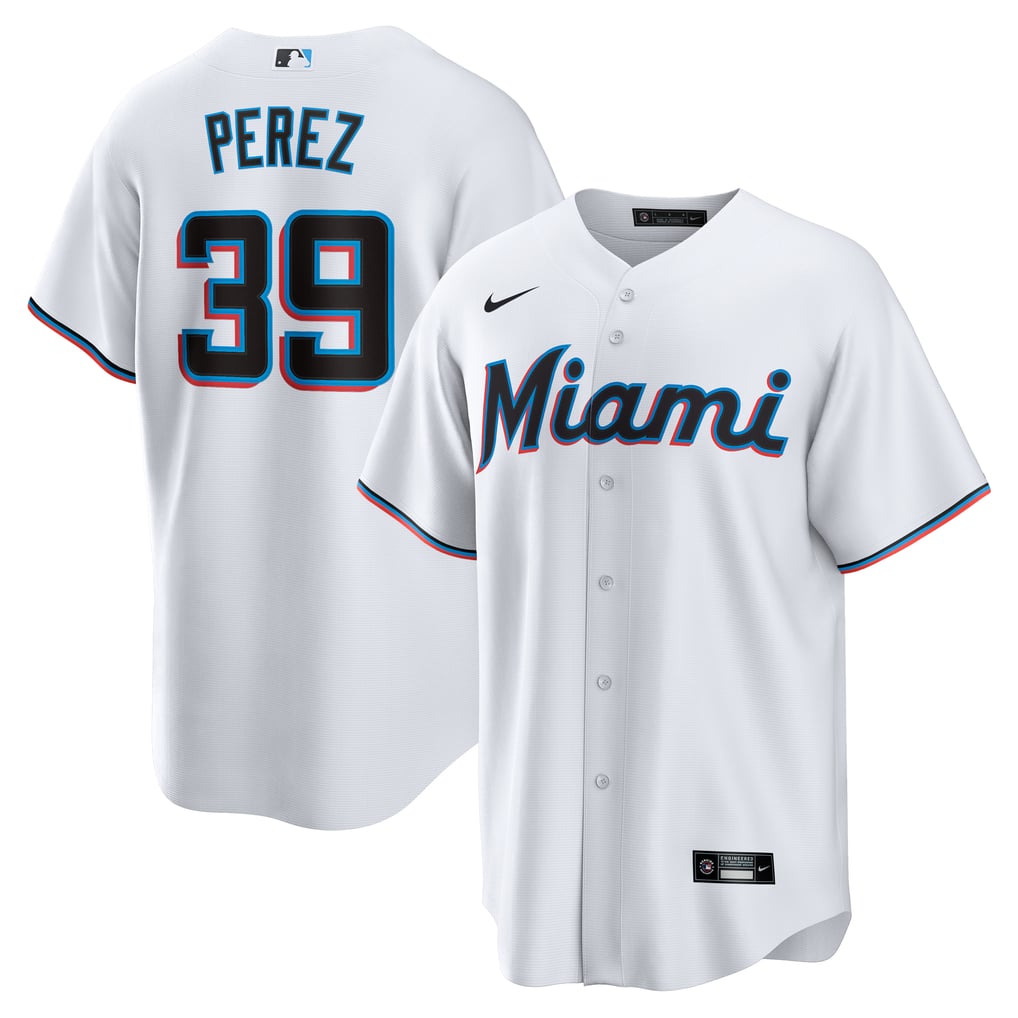 Miami Marlins Jersey — White Home — Eury Pérez #39 — front view