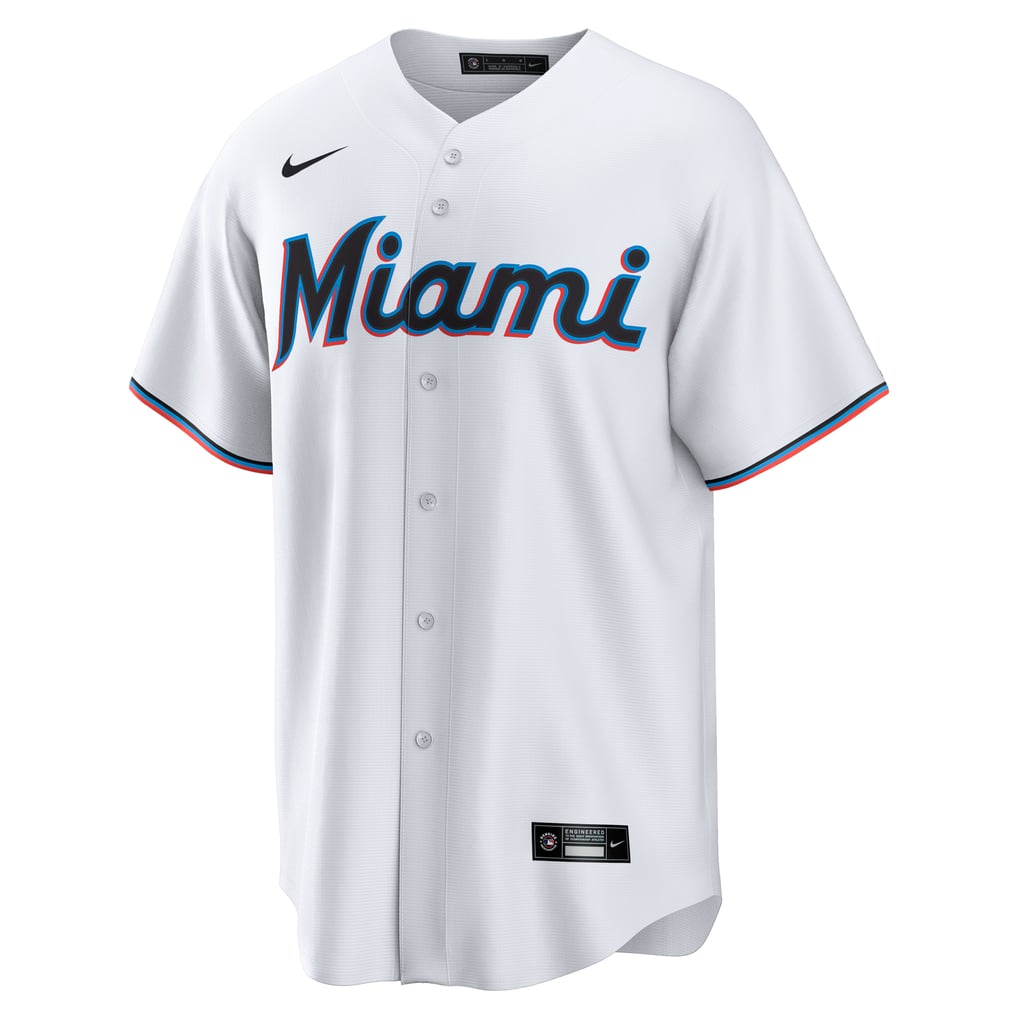 Miami Marlins Jersey — White Home — Xavier Edwards #9 — back view