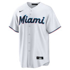 Miami Marlins Jersey — White Home — Xavier Edwards #9 — back view