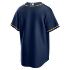 Milwaukee Brewers Navy Alternate jersey back, MLB, clean product view