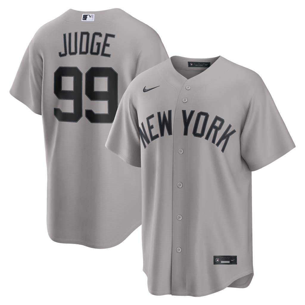 GoalStyle New York Yankees Gray Road Jersey Aaron Judge #99 — front and back