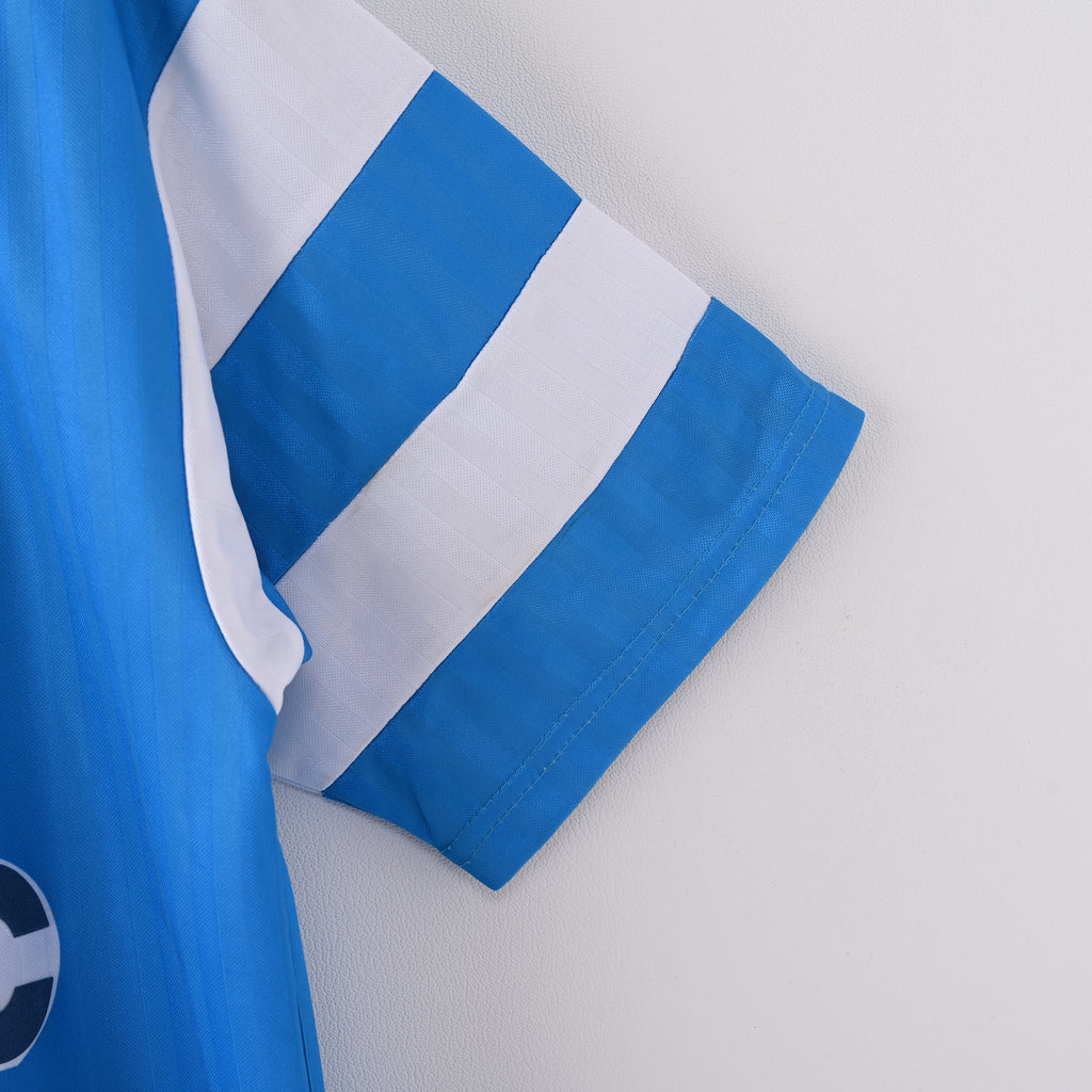 Olympique de Marseille 1990 Away Retro Jersey — detalle de manga y tejido