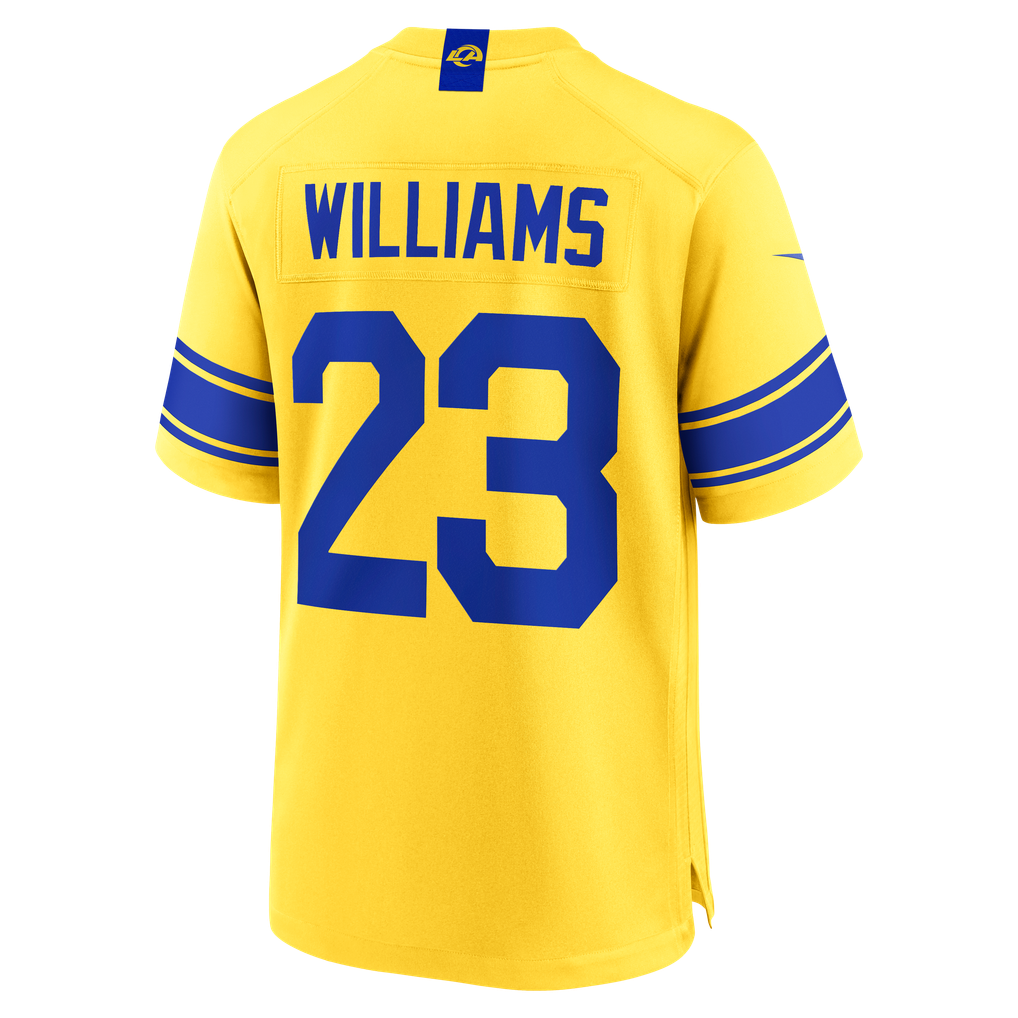 Los Angeles Rams Classic Sol Gold jersey Kyren Williams #23 back