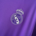 Real Madrid 2016/17 Away Long Sleeve Retro Jersey crest detail