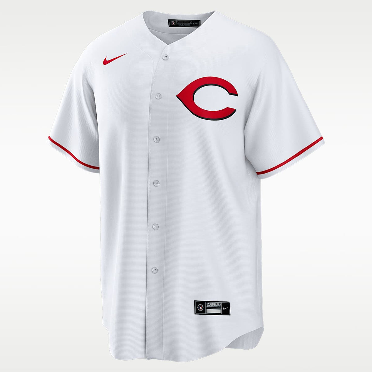 Cincinnati Reds Jersey — White Home — Elly De La Cruz #44 — front view
