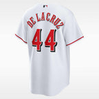 Cincinnati Reds Jersey — White Home — Elly De La Cruz #44 — back view