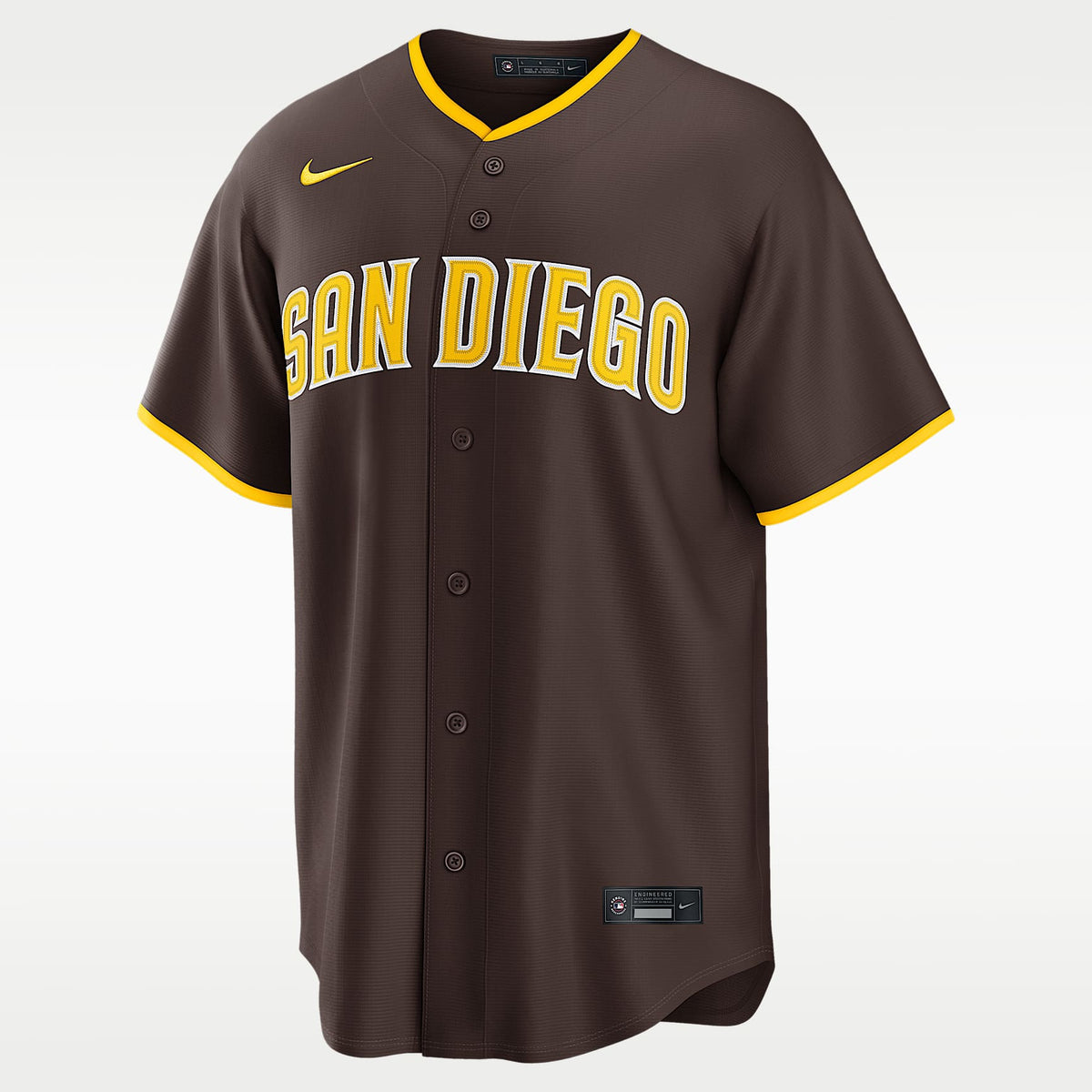 San Diego Padres Brown Road Jersey — Jackson Merrill #3 — front view