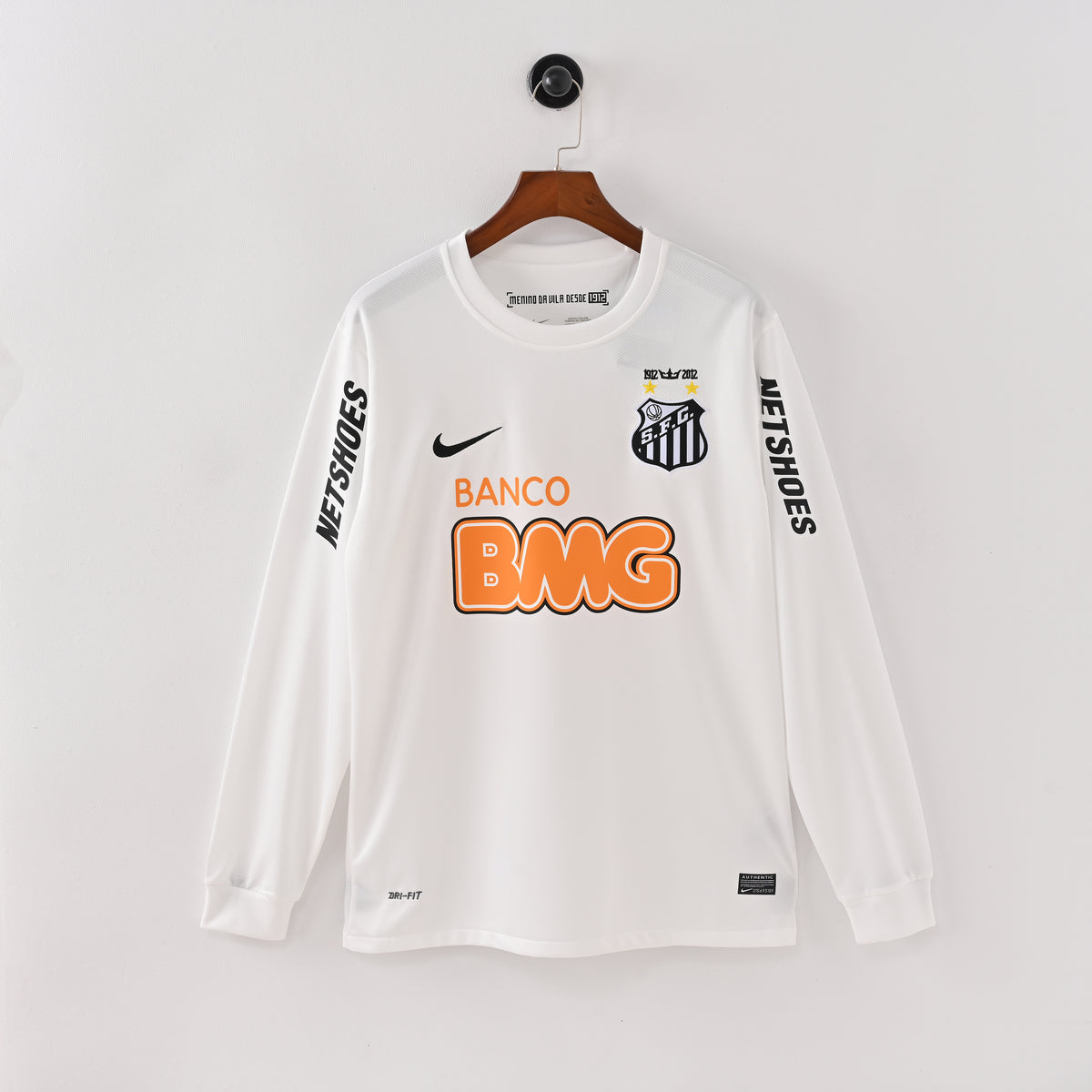 Santos FC 2012/13 Home Long Sleeve Retro Jersey full front view